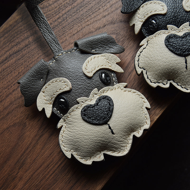 Schnauzer Leather Charm