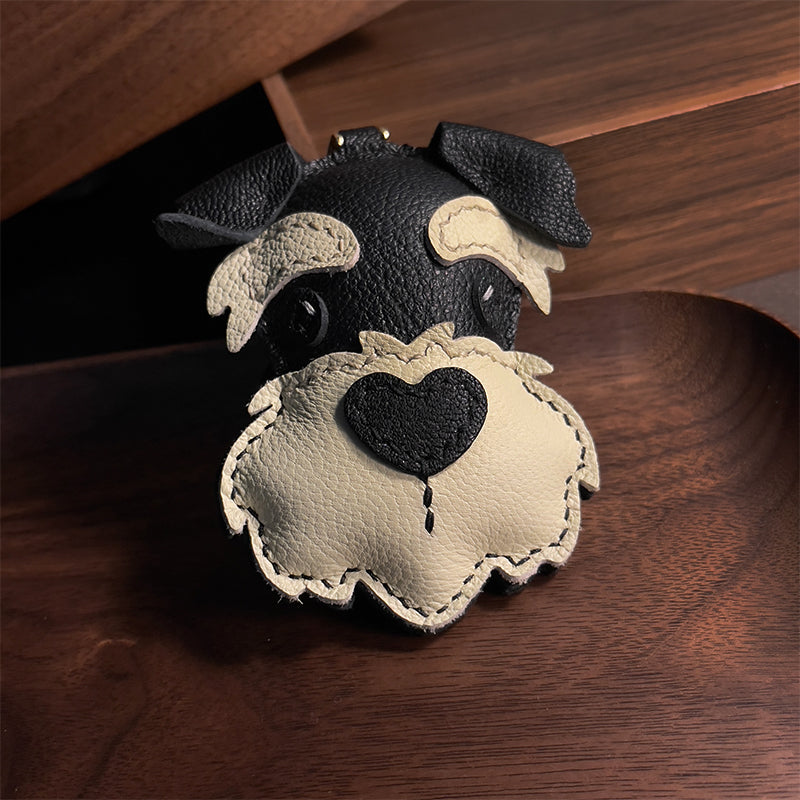 Schnauzer Leather Charm