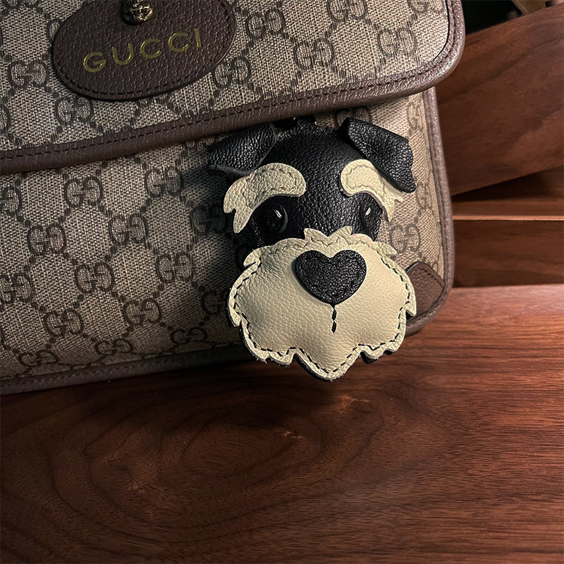 Schnauzer Leather Charm
