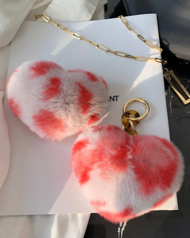 Leopard Fluffy Heart