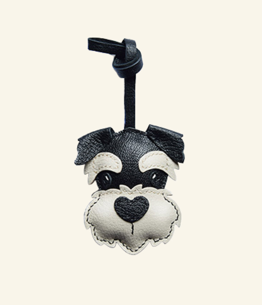Schnauzer Leather Charm