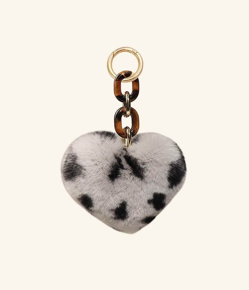 Leopard Fluffy Heart
