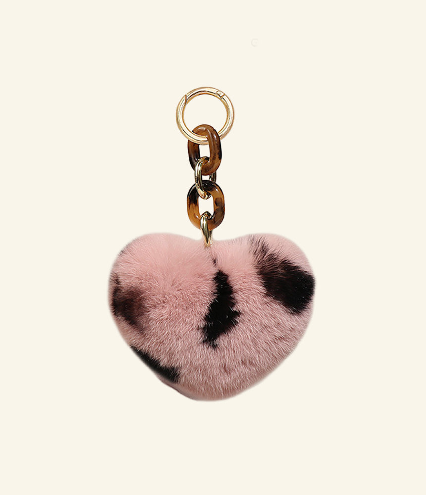 Leopard Fluffy Heart