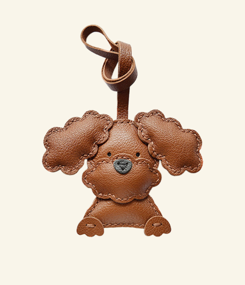 Poodle Teddy Leather Charm