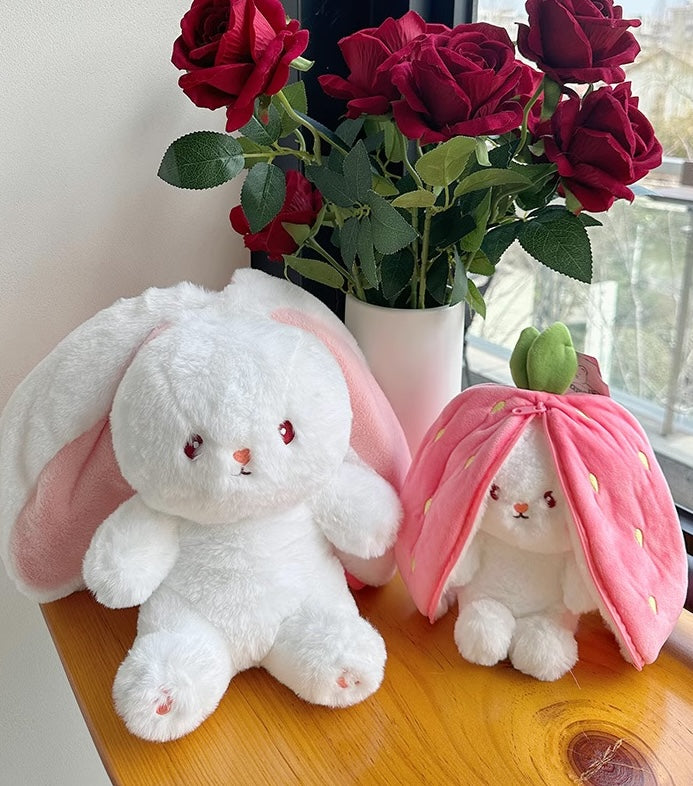 Reversible Cuddle Strawberry/Carrot Bunny