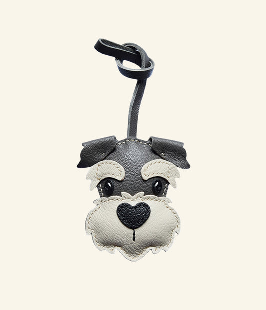 Schnauzer Leather Charm