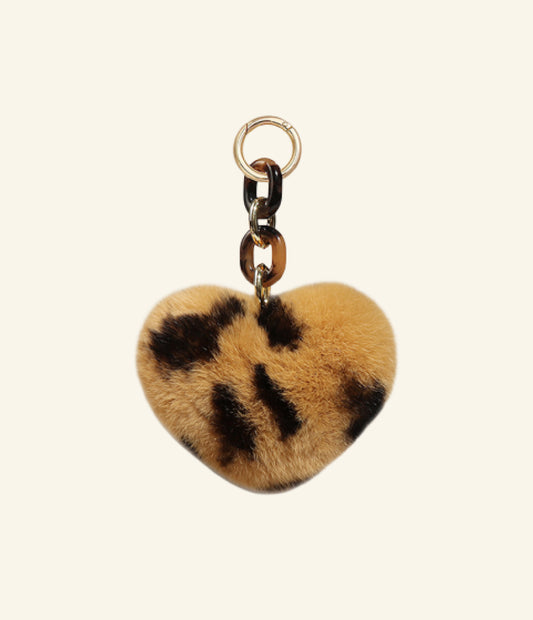 Leopard Fluffy Heart