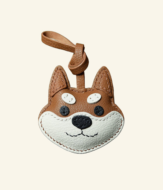 Shiba Inu Leather Charm