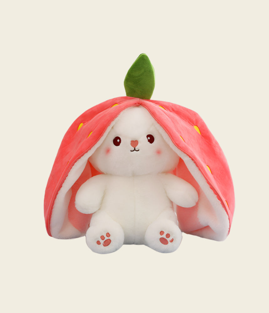 Reversible Cuddle Strawberry/Carrot Bunny